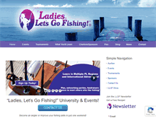 Tablet Screenshot of ladiesletsgofishing.com